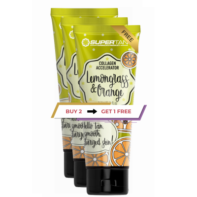 OUTLET OFFER SuperTan Lemongrass&Orange 150ml 2 + 1 FREE