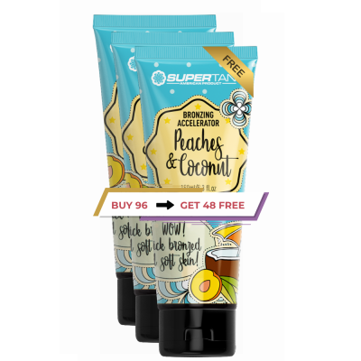 OUTLET OFFER SuperTan Peaches&Coconut 150ml  96 + 48 FREE