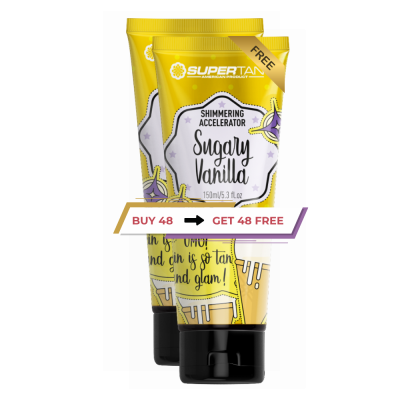 OUTLET OFFER SuperTan Sugary Vanilla 150ml 48 + 48 FREE